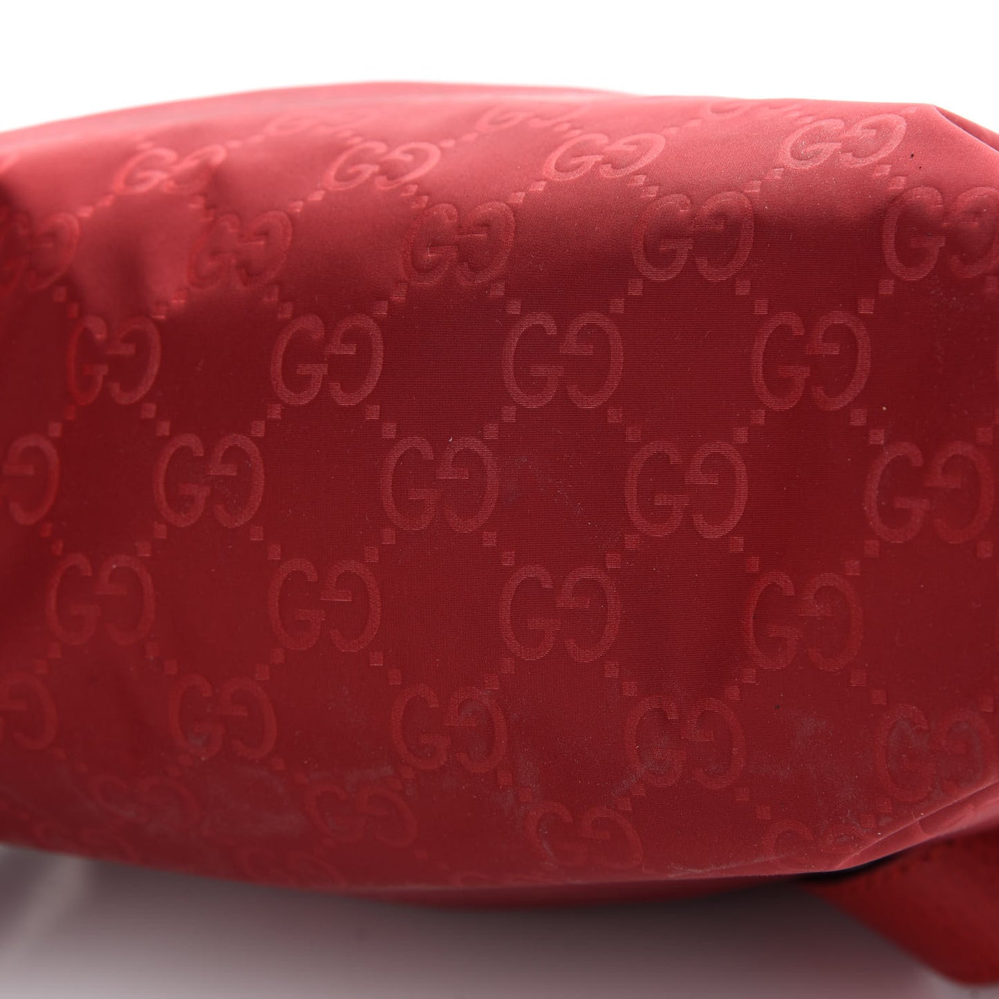 Nylon Monogram Dollar Calfskin Flat Messenger Bag Vibrant Red