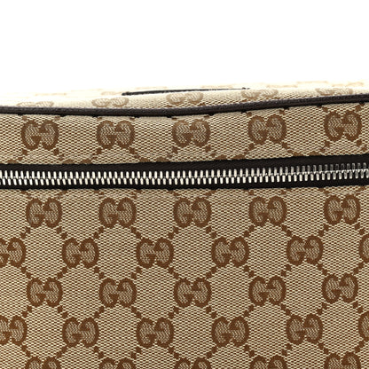 Gucci Monogram Dollar Calfskin Waist Pouch Beige Ebony Testa di Moro Marrone Scuro 8 of 10