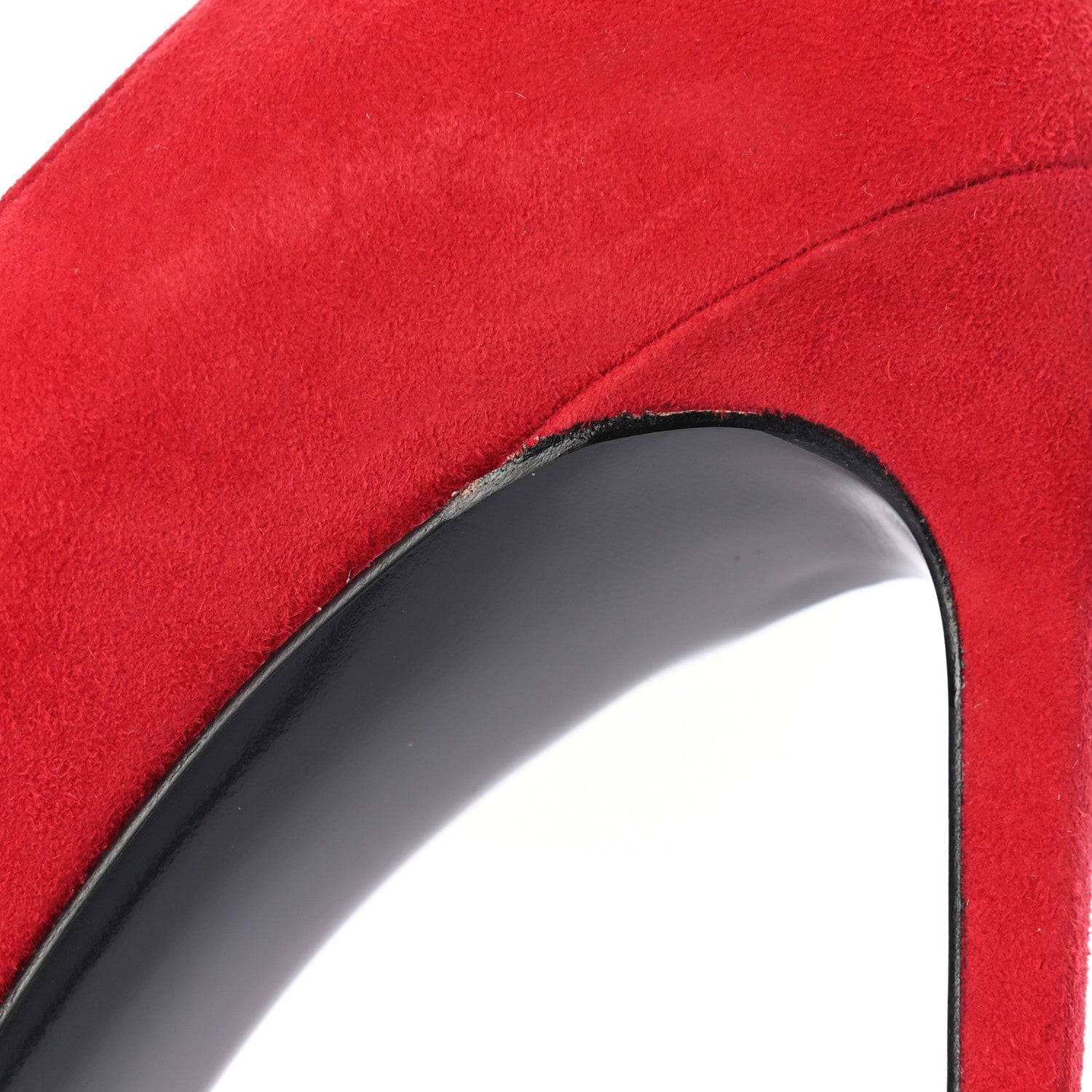 Saint Laurent Kid Scamosciato Classic Paris 105 Skinny Pumps 37.5 New Red 11 of 12