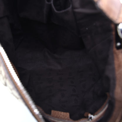 Gucci Monogram Medium Bamboo Bar Hobo Brown 5 of 8