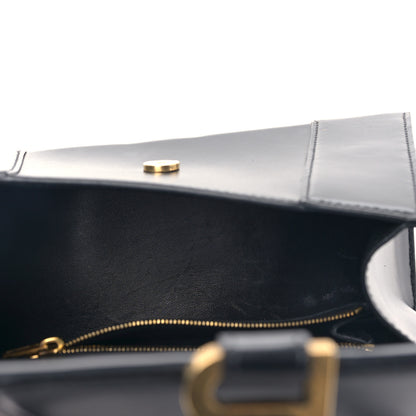 Balenciaga Shiny Box Calfskin Small Hourglass Top Handle Bag Black 5 of 9
