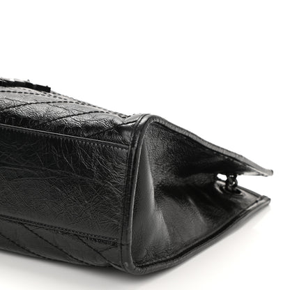 Saint Laurent Crinkled Calfskin Matelasse Monogram Medium Niki Shopper Tote Black 10 of 10