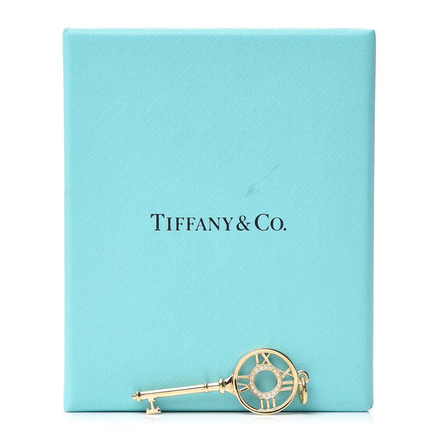 18K Yellow Gold Diamond Atlas Key Pendant