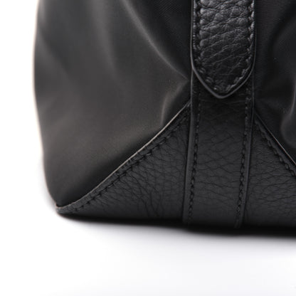 Prada Tessuto Nylon Calfskin Hobo Black 16 of 25