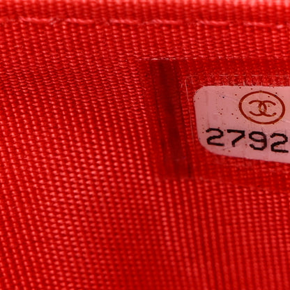 Chanel Caviar Quilted CC Filigree Wallet On Chain WOC Coral 8 of 12