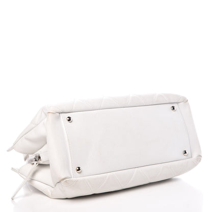 Chanel Soft Caviar Quilted CC Timeless Tote White 4 of 19
