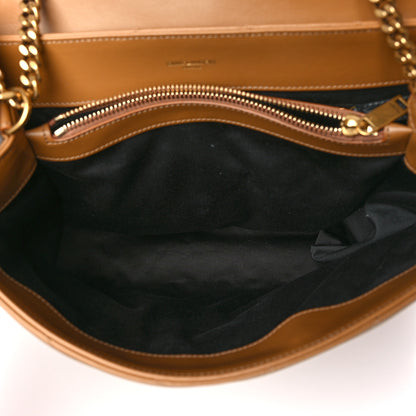 Saint Laurent Calfskin Y Quilted Monogram Medium Loulou Chain Satchel Dark Natural 5 of 9