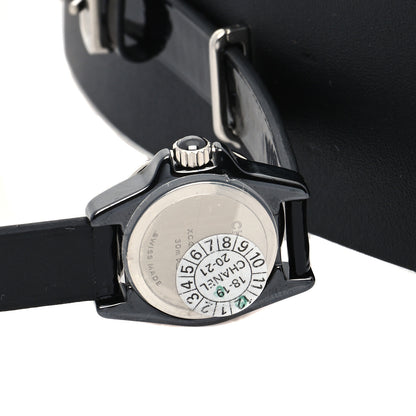 Chanel Stainless Steel Calfskin Diamond Bezel 19mm J12 Quartz Watch Black 5 of 6