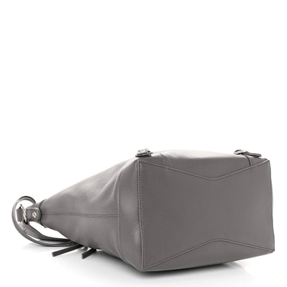 Balenciaga Grained Calfskin Silver Hardware Small Neo Classic Hobo Dark Grey 4 of 10