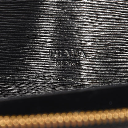 Prada Vitello Move Continental Flap Wallet Black 6 of 11