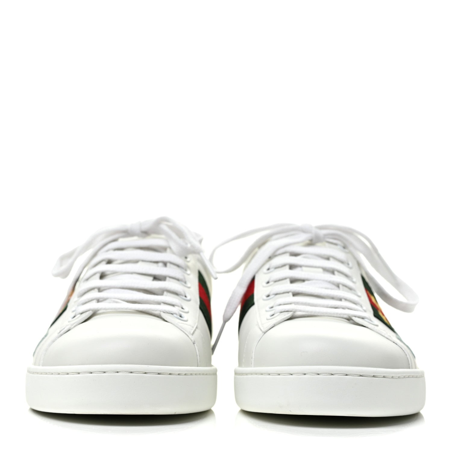 Gucci Calfskin Web Mens Gucci Band Ace Sneakers 8.5 White 2 of 10