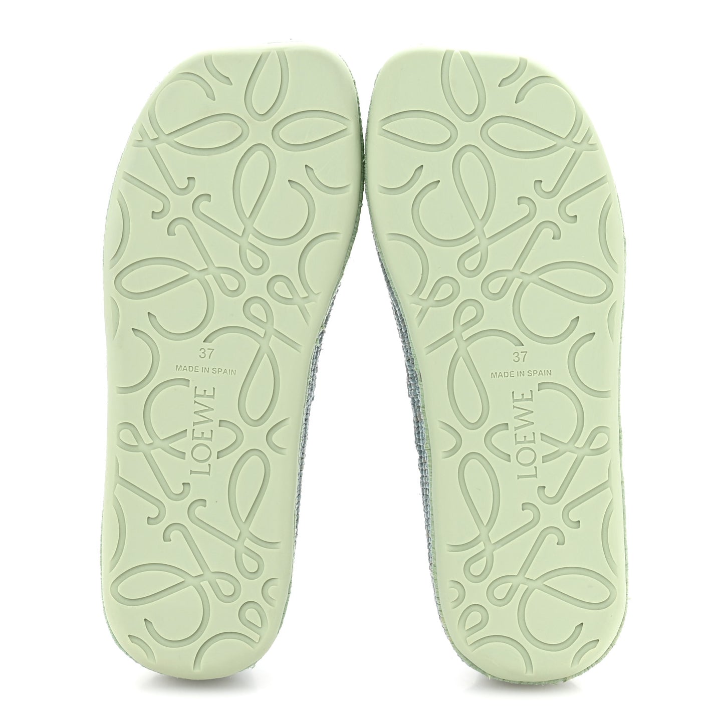Suede Raffia Rio Slippers 37 Light Blue