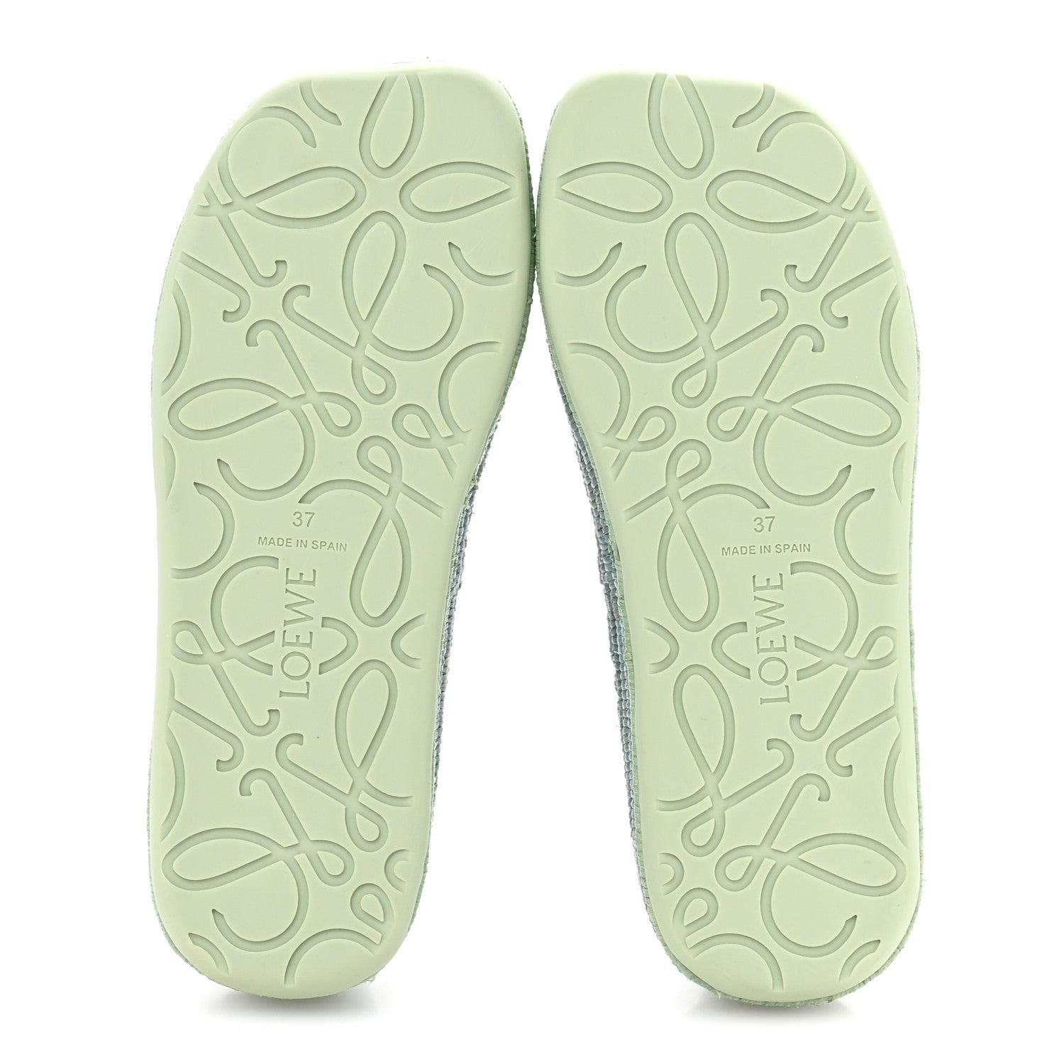 Loewe Suede Raffia Rio Slippers 37 Light Blue 6 of 11