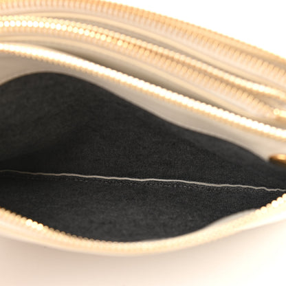 Celine Lambskin Small Trio Crossbody Bag White 6 of 13