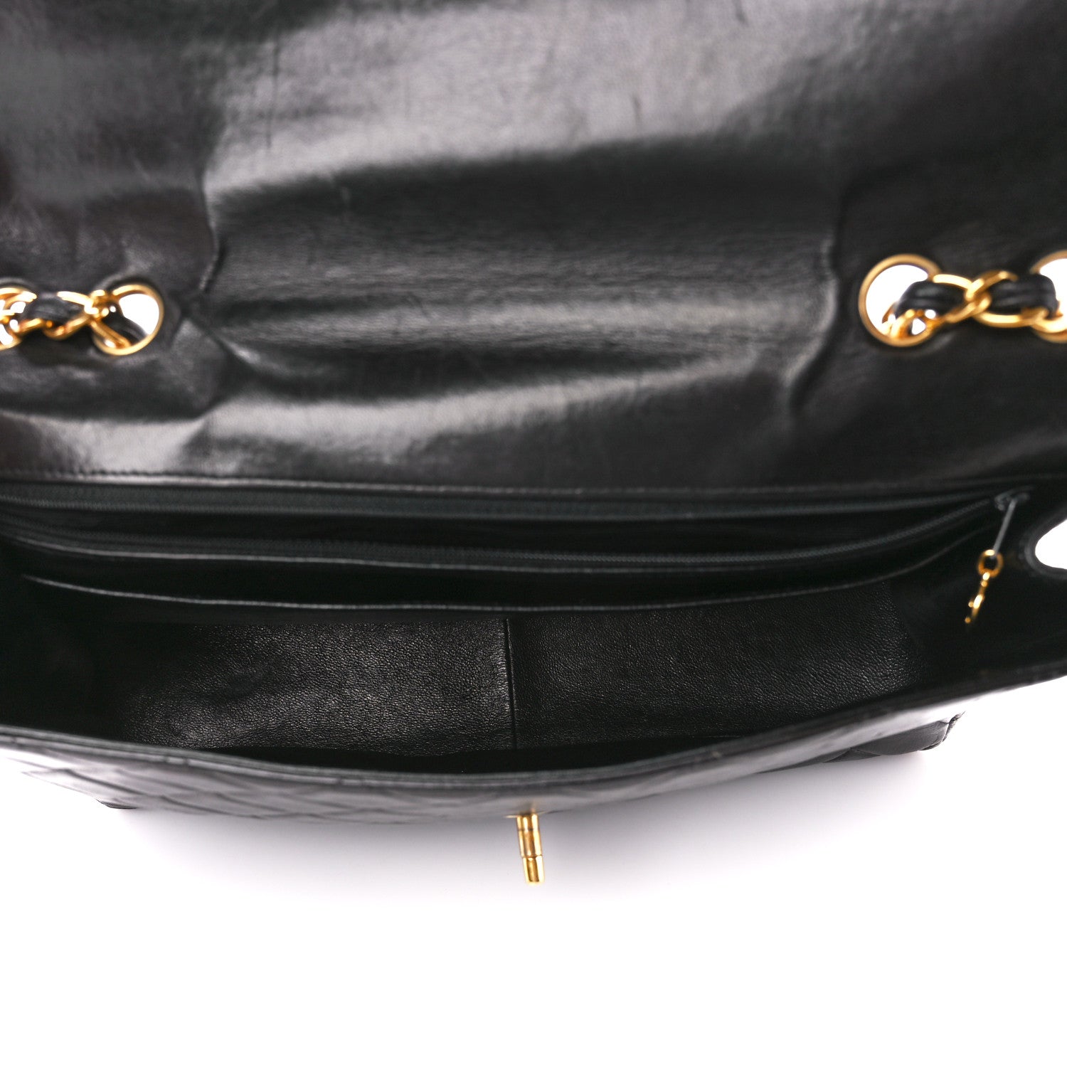 Chanel Lambskin Quilted Jumbo Single Flap Black 5 of 12