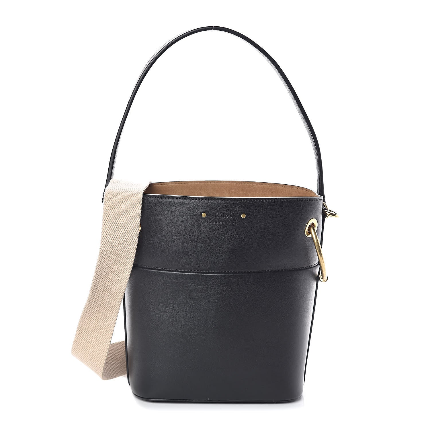 Chloe Smooth Calfskin Small Roy Bucket Bag Black 1 of 10