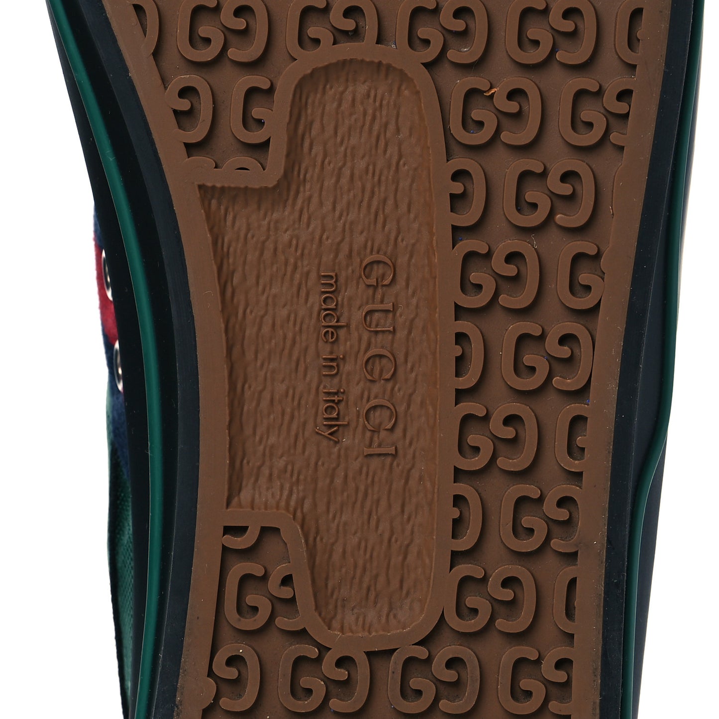 Econyl Nylon Web Monogram Off The Grid Mens 1977 Tennis High Top Sneakers 10.5 Scrabble Green Black