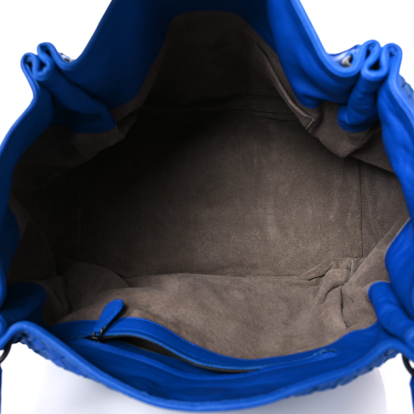 Nappa Intrecciato Parachute Bag Signal Blue