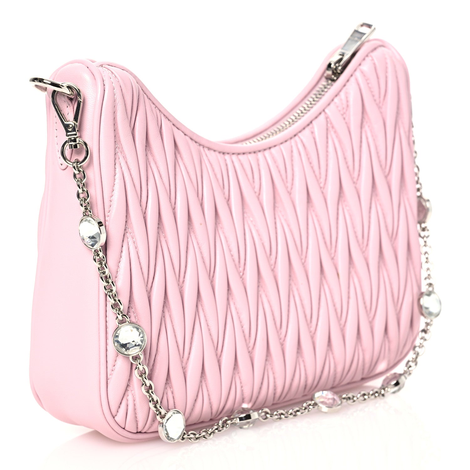Miu Miu Nappa Matelasse Shoulder Bag Alabastro 7 of 20