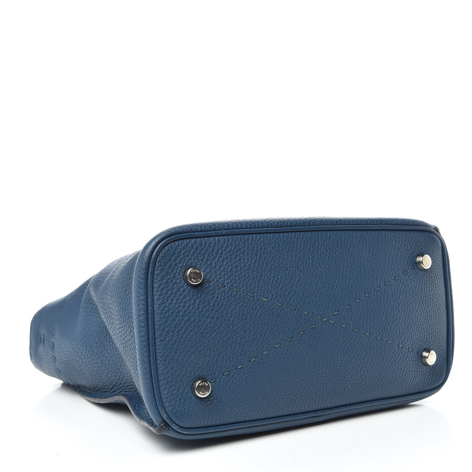 Fendi Cuoio Romano Selleria Small Anna Bucket Bag Blue 4 of 11