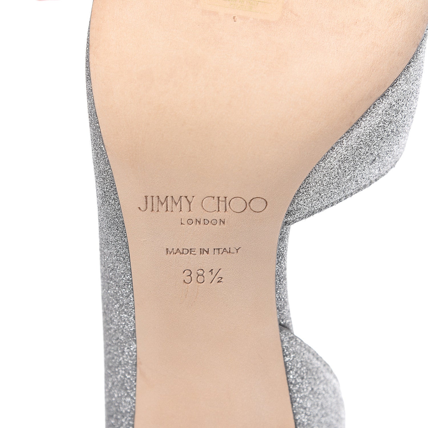 Jimmy Choo Glitter Sophia 100 Pumps 38.5 Silver 6 of 7