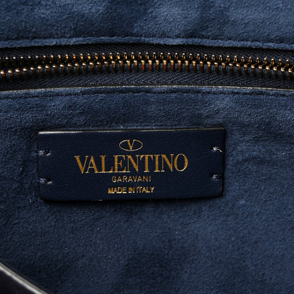 Valentino Garavani Cashmere Large Roman Stud Shoulder Bag Marine 11 of 17