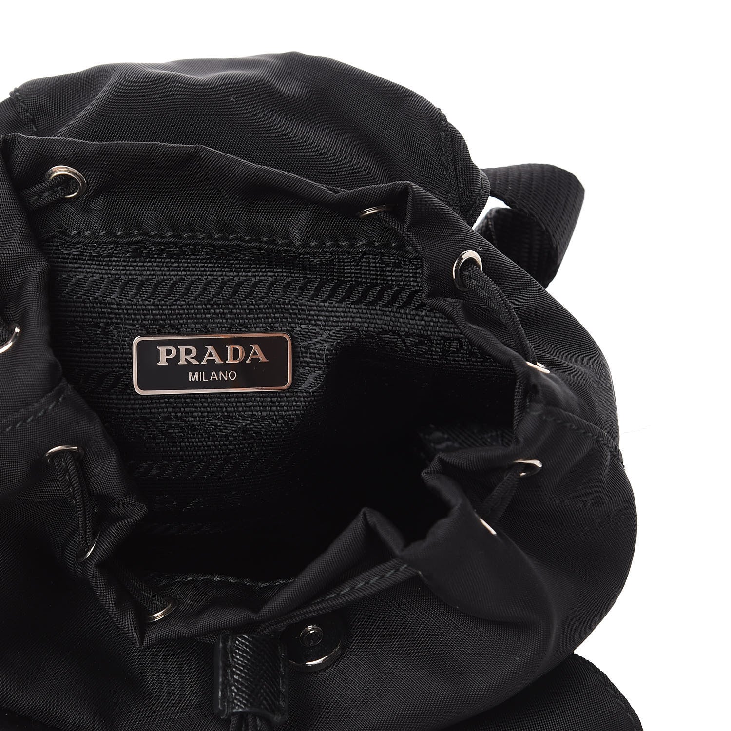 Prada Nylon Vela Mini Crossbody Backpack Black 10 of 12
