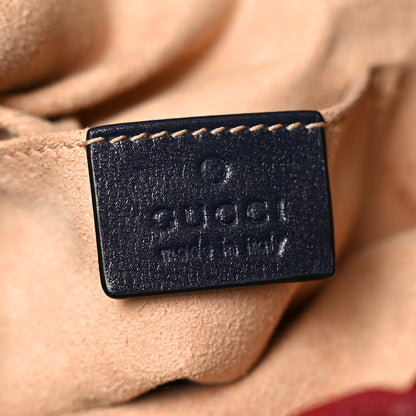 Gucci Azalea Sakai Be Green Calfskin Horsebit 1955 Drawstring Bucket Bag Blue New Cherry Red 6 of 11