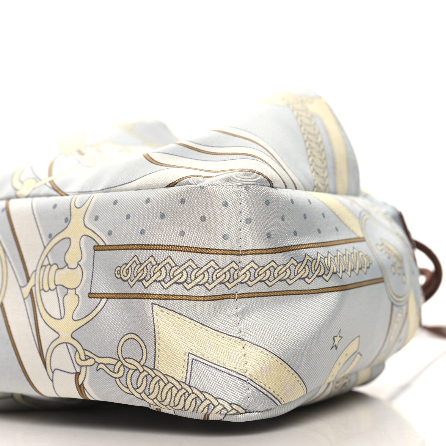 Hermes Silk Barenia Promenade du Matin Bandana 20 Bag Insert PM Gris Platine Jaune Milton Fauve 11 of 12