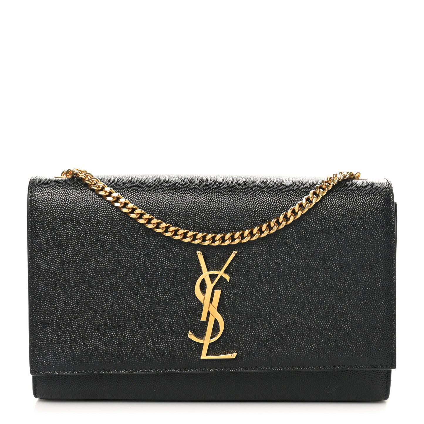 Grain De Poudre Medium Classic Monogram Kate Satchel Black