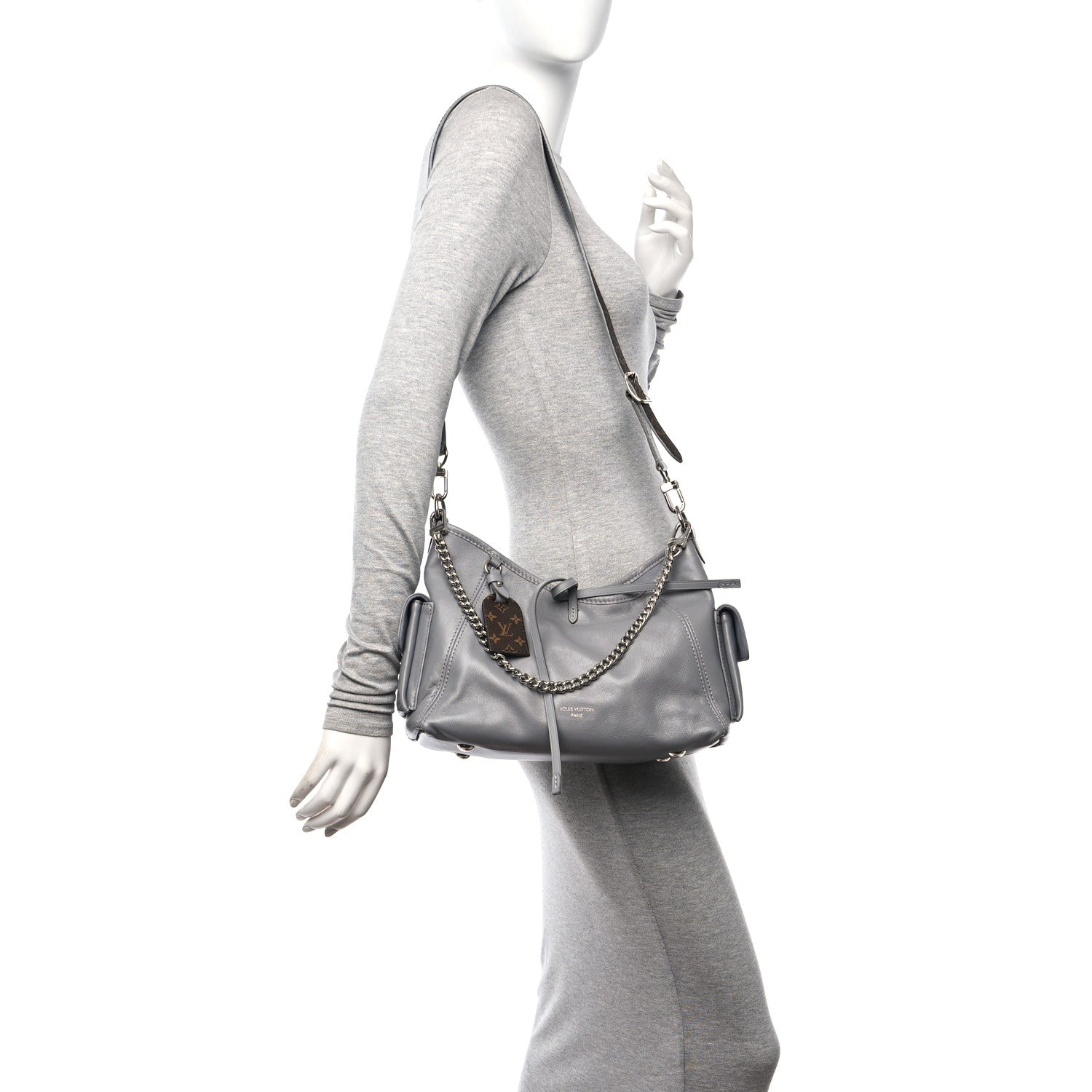 Louis Vuitton Lambskin CarryAll Cargo Vibe PM Trianon Gray 2 of 9