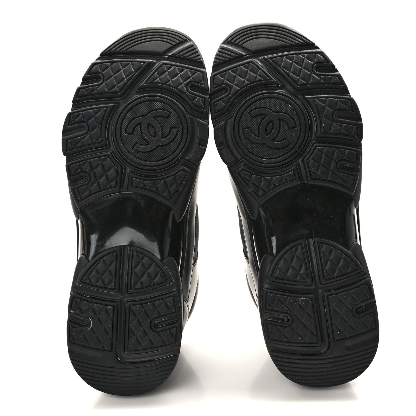 Lambskin Fabric CC Uniform Sneakers 37.5 Black