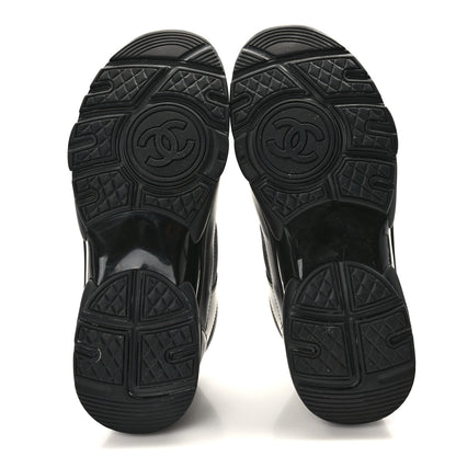 Chanel Lambskin Fabric CC Uniform Sneakers 37.5 Black 5 of 8