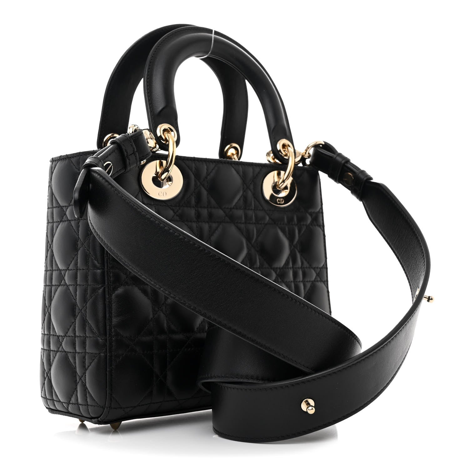 Christian Dior Lambskin Cannage Small Lucky Badges My Lady Dior Black 3 of 12