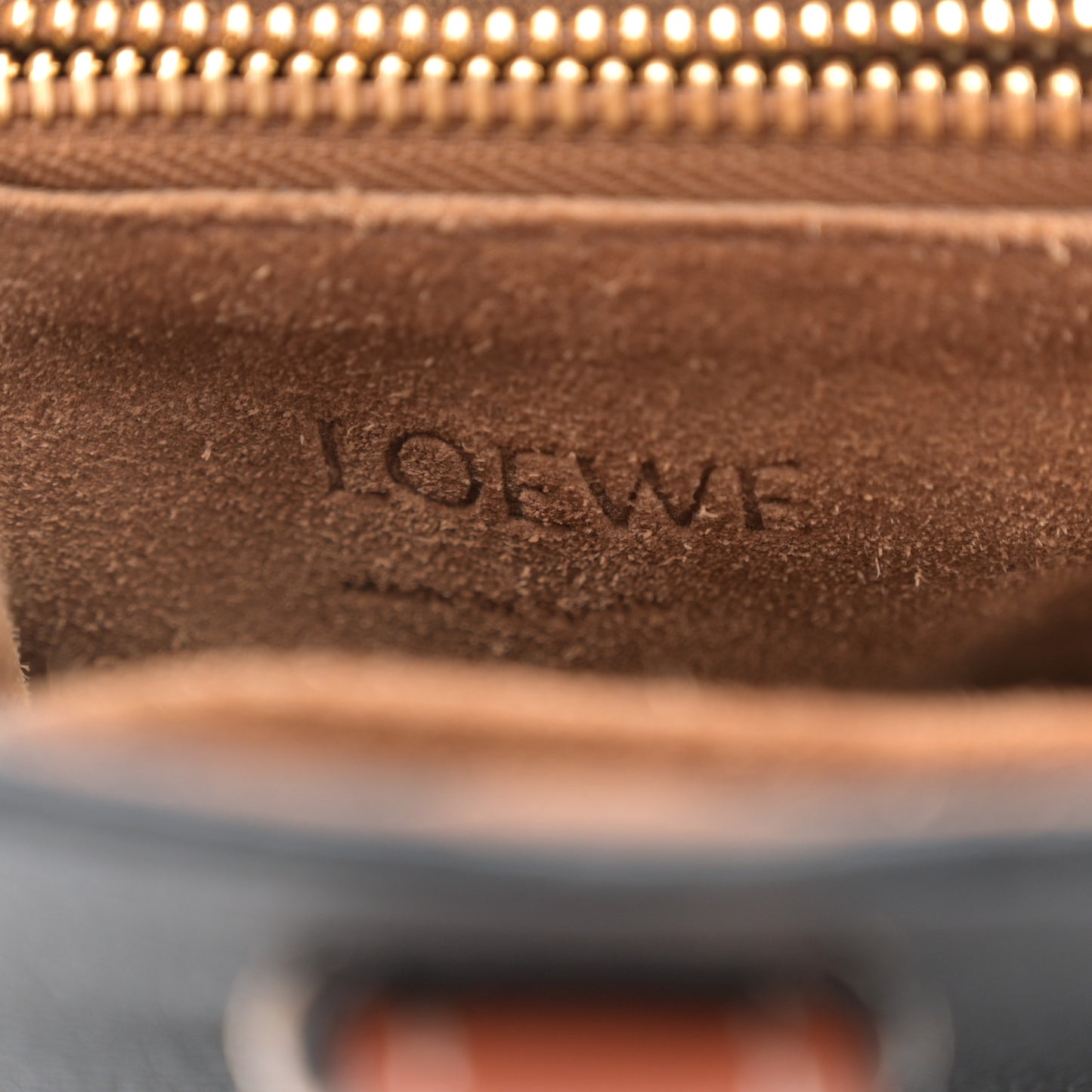 Calfskin Small Gate Tote Pecan Black