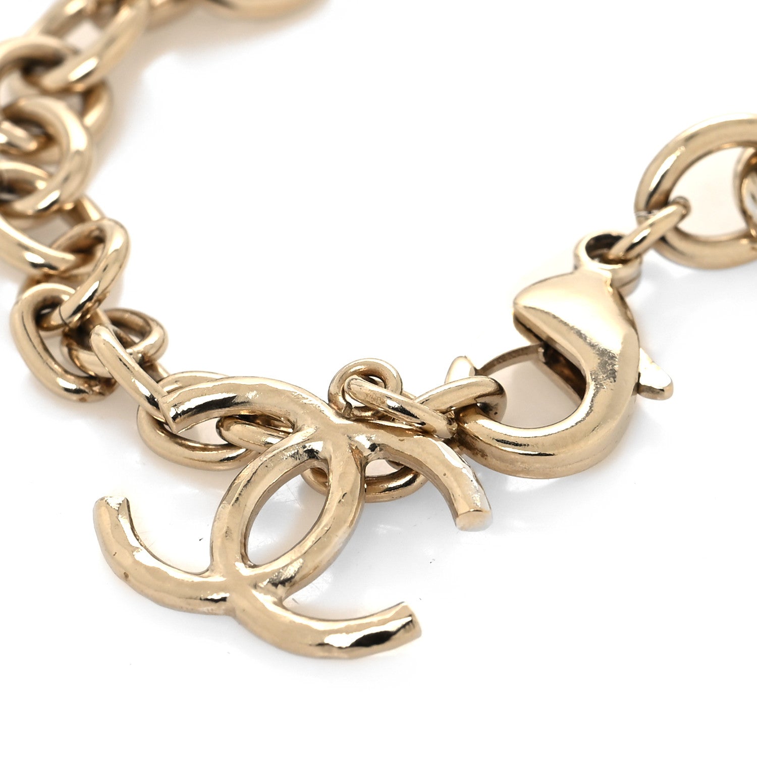 Chanel Hoop Cuba Logo Bracelet Gold 4 of 5