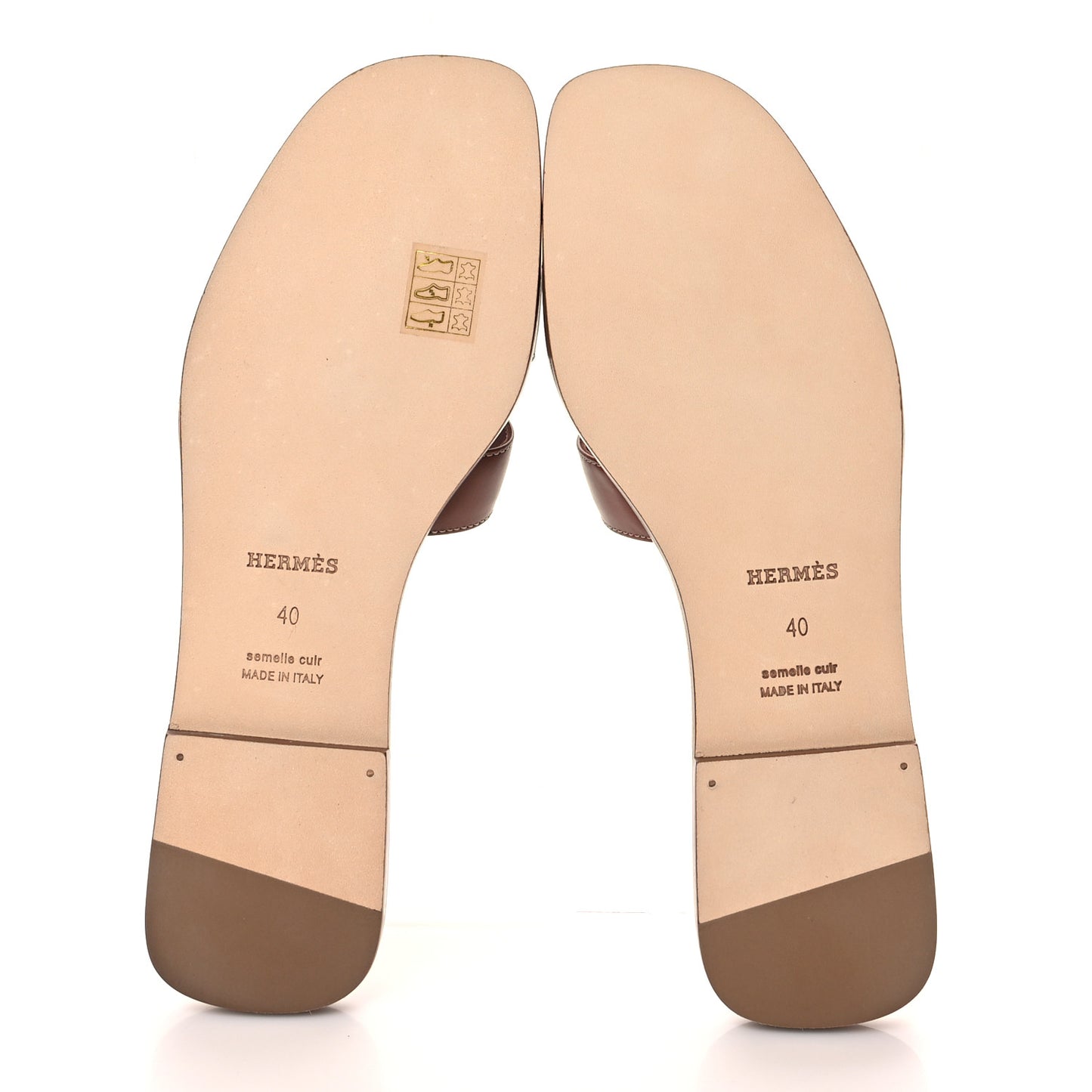 Box Calfskin Oran Sandals 40 Gold