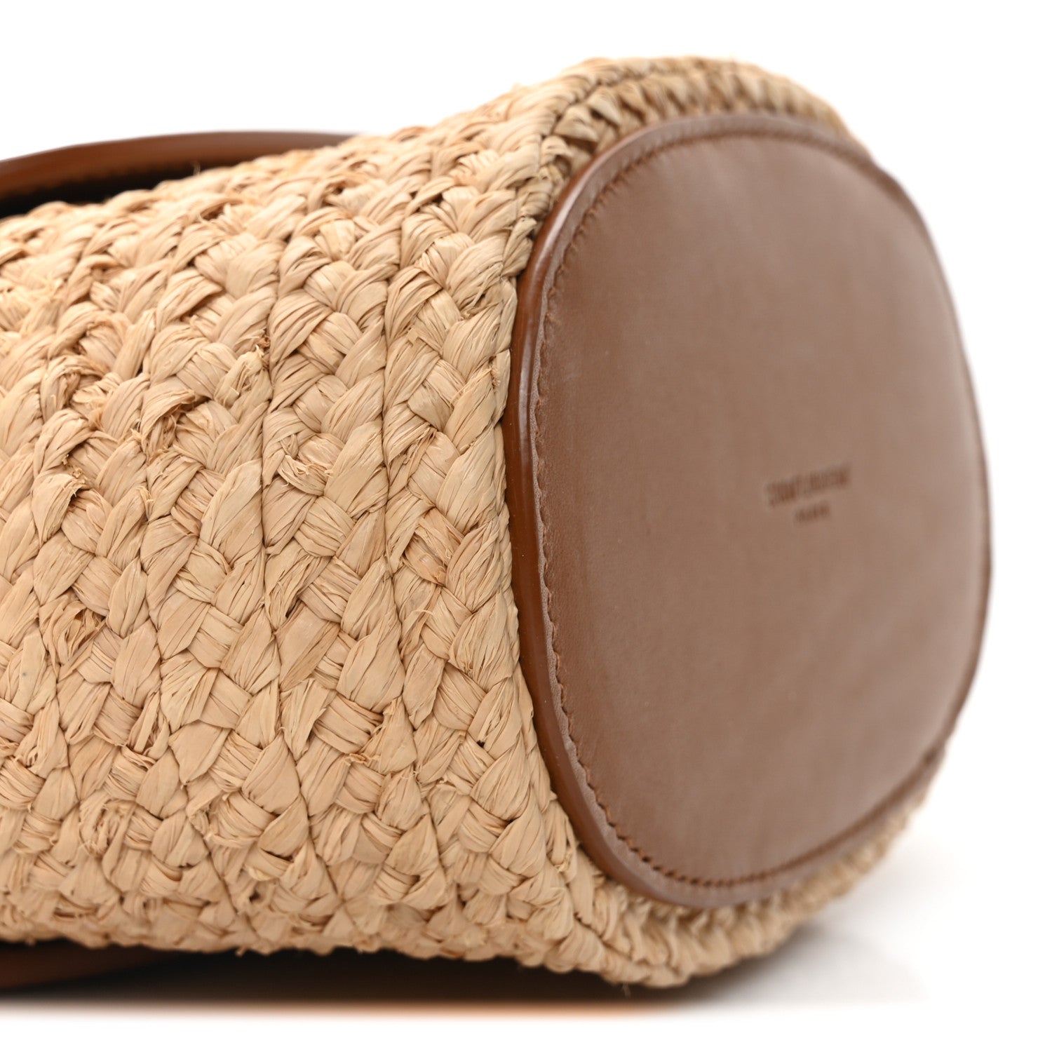 Saint Laurent Raffia Calfskin Mini Manon Natural Brick 8 of 9