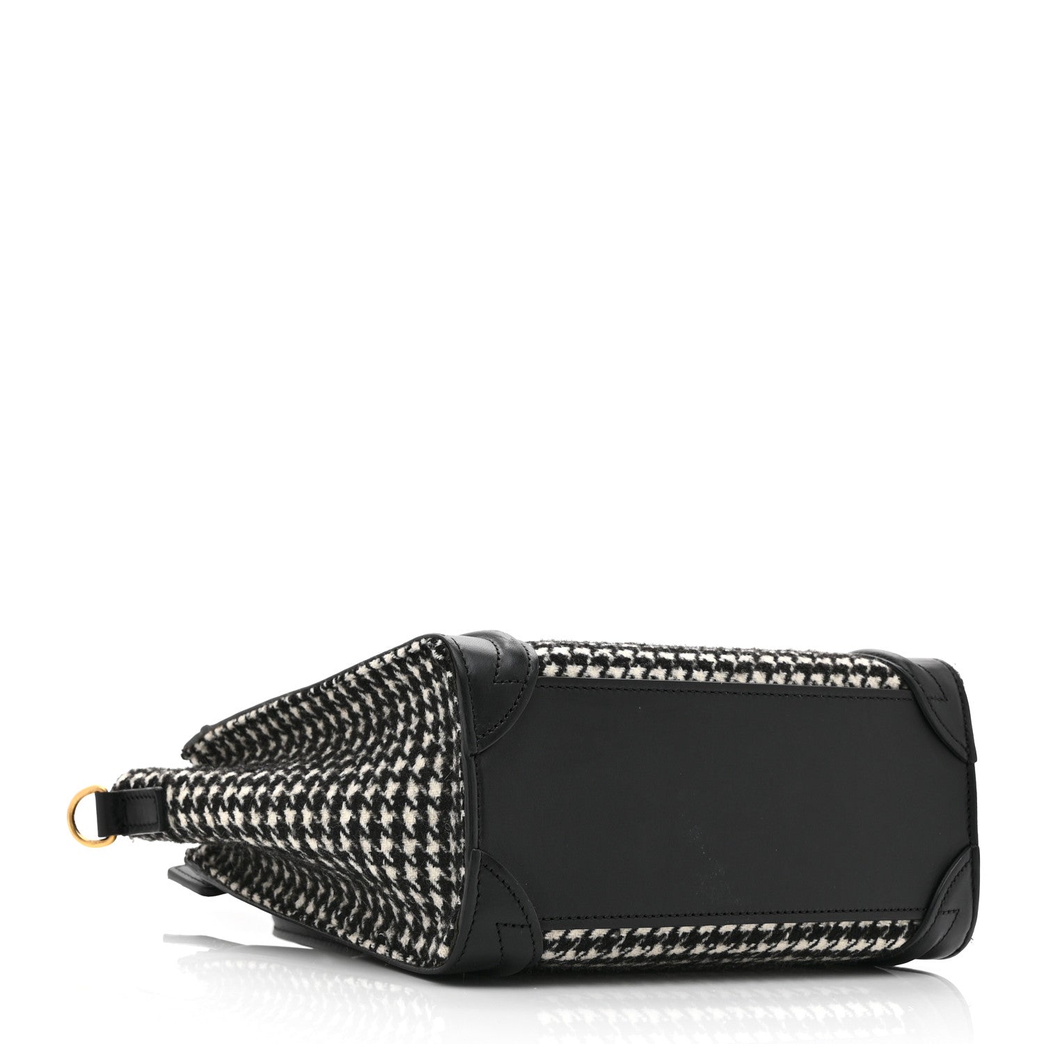 Celine Canvas Calfskin Nano Luggage White Black 4 of 11