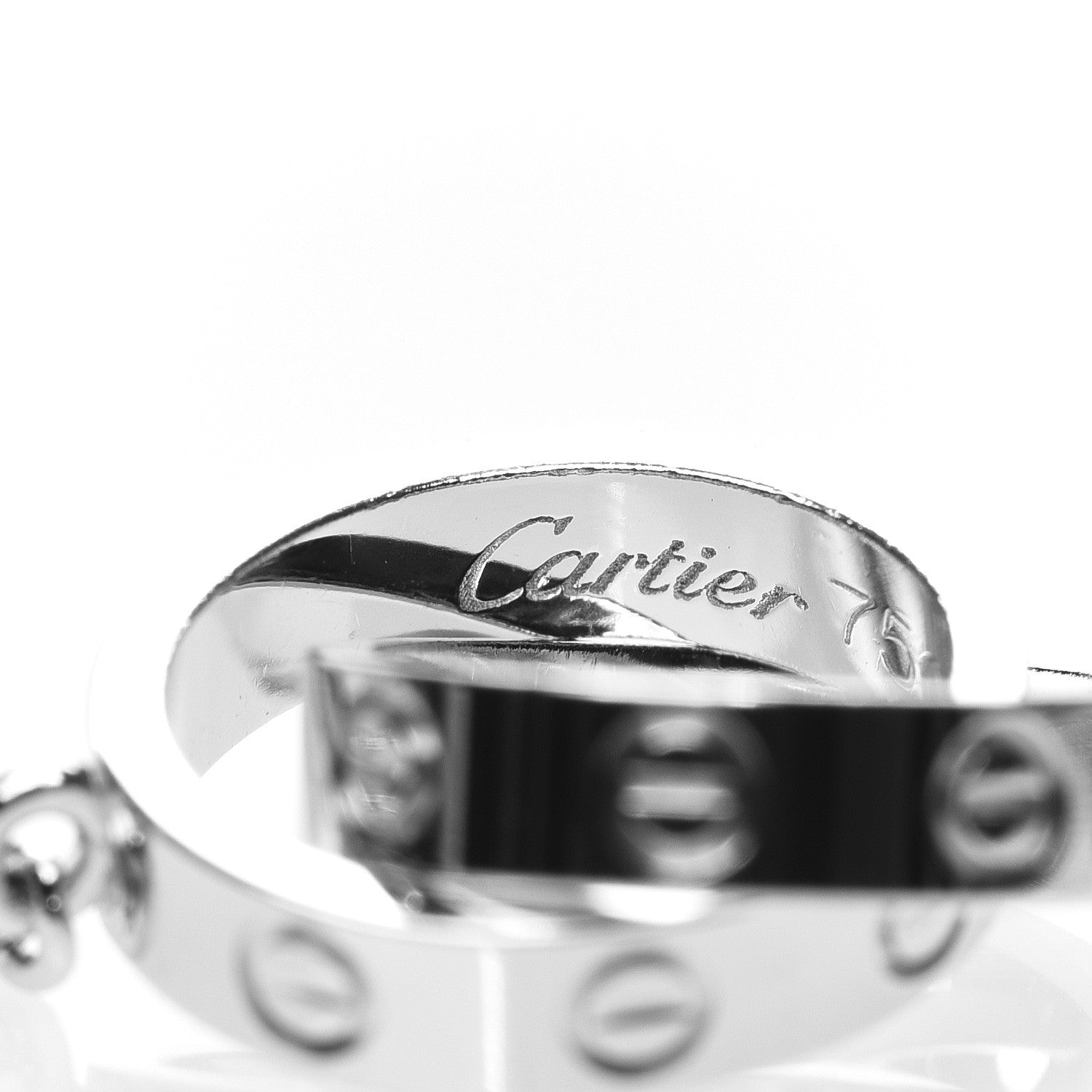 Cartier 18K White Gold Interlocking LOVE Necklace 4 of 7