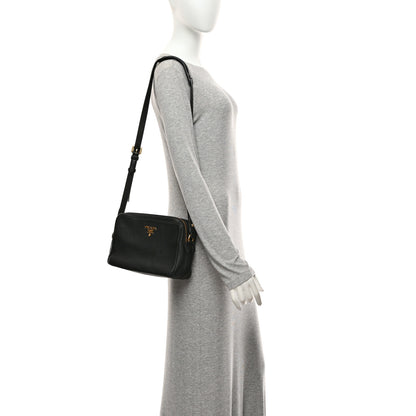 Prada Vitello Phenix Camera Bag Black 2 of 11