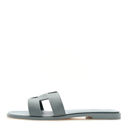 Hermes Epsom Oran Sandals 40 Gris Antarctique 1 of 9