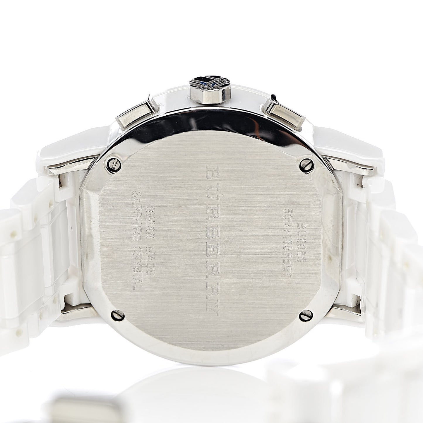 Stainless Steel Ceramic 38mm Chronograph Quartz Watch White BU9080