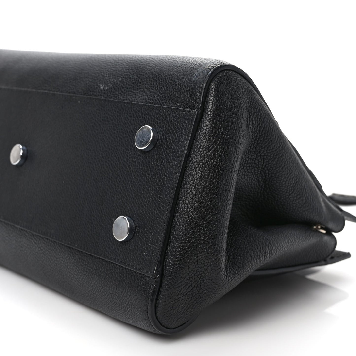 SAINT LAURENT Grained Calfskin Small Cabas Rive Gauche Black