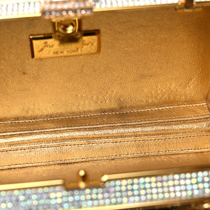 Judith Leiber Swarovski Crystal Minaudiere Clutch Pink Multicolor 9 of 10