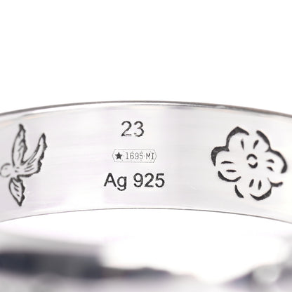 Gucci Sterling Silver Blind for Love Band Ring 63 10.25 5 of 5