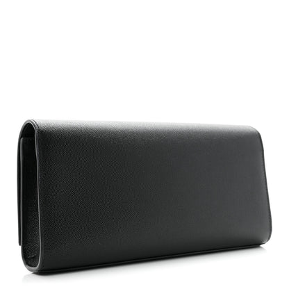 Saint Laurent Grain De Poudre Monogram Cassandre Clutch Black 3 of 11
