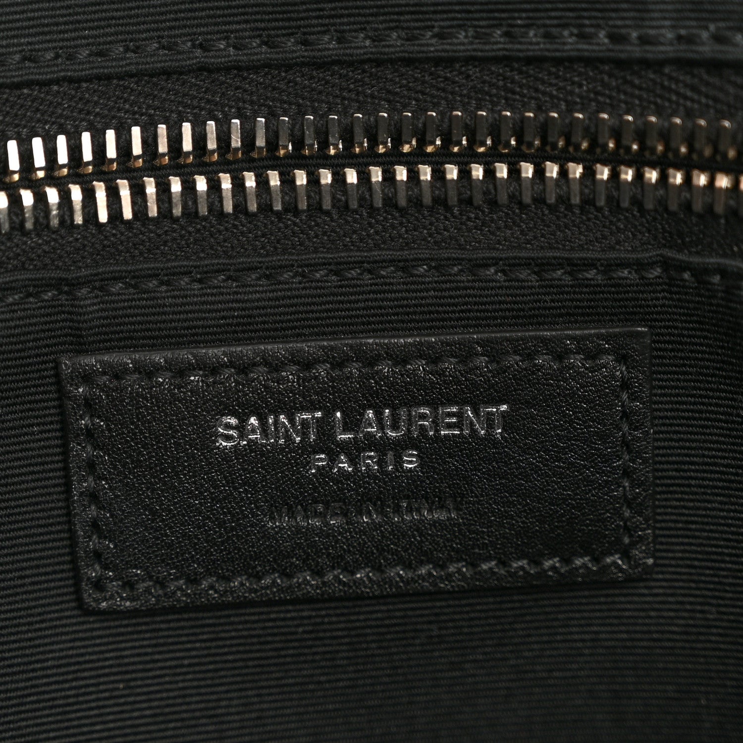 Saint Laurent Raffia Linen Calfskin Rive Gauche Tote Naturale Black 6 of 12