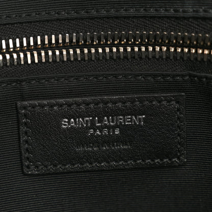 Saint Laurent Raffia Linen Calfskin Rive Gauche Tote Naturale Black 6 of 12
