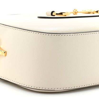 Gucci Azalea Calfskin Mini Horsebit 1955 Camera Shoulder Bag Mystic White 10 of 11